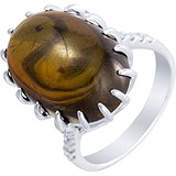 Женское золотое кольцо с бриллиантами и турмалином, 1687039