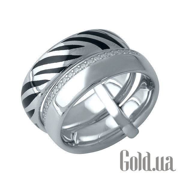 

Женские кольца Fresh Jewelry, Женское серебряное кольцо с куб. циркониями и эмалью, 18