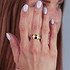 Женское серебряное кольцо с куб.цирконем, эмалью и шпинелем - фото 5