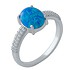 Женское серебряное кольцо с опалом и куб. циркониями - фото 1