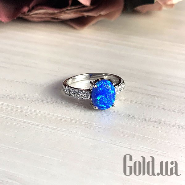 

Женские кольца Fresh Jewelry, Женское серебряное кольцо с опалом и куб. циркониями, 17.5