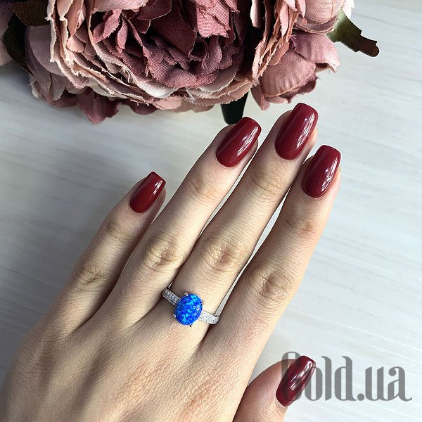 Каблучка Fresh Jewelry Жіноча срібна каблучка з опалом і куб. цирконіями, 17.5