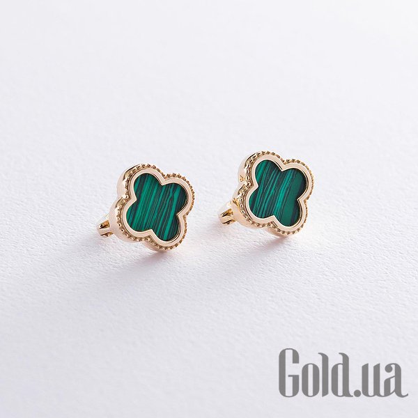 

Серьги Украина, Золотые серьги с малахитами