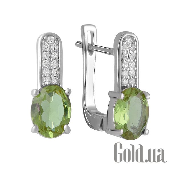 

Серьги Fresh Jewelry, Серебряные серьги с куб. циркониями и султанитами
