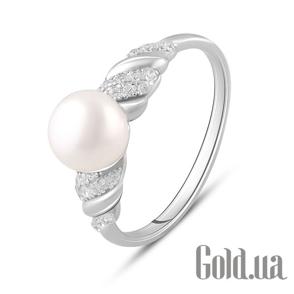 

Женские кольца Fresh Jewelry, Женское серебряное кольцо с куб. циркониями и культив. жемчугом, 18.5