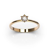 Золотое кольцо с бриллиантом, 1775103