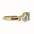 Женское золотое кольцо с изумрудом и бриллиантами - фото 3