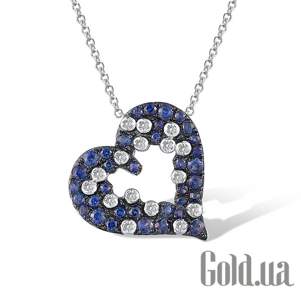 

Кулоны-сердечки Lurie Jewelry, Золотой кулон с бриллиантами и сапфирами