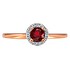 Женское золотое кольцо с бриллиантами и рубином - фото 2