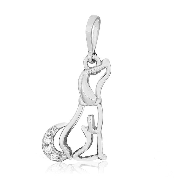 Серебряный кулон с куб. циркониями