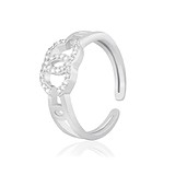 Женское серебряное кольцо с куб. циркониями, 855295